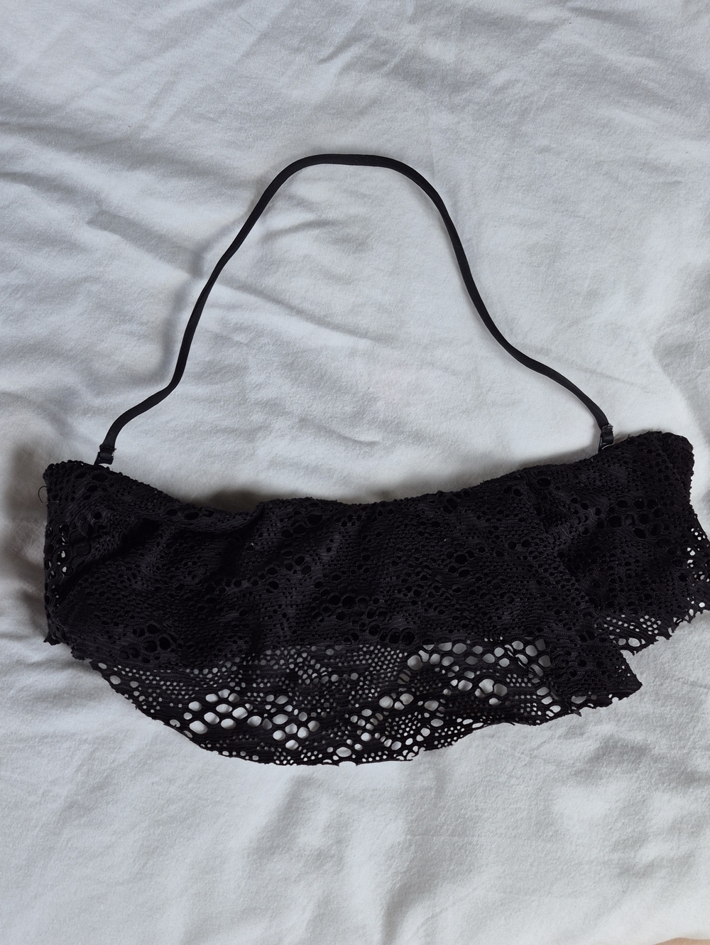 Mossimo Black Crochet Bandeau Swim Top